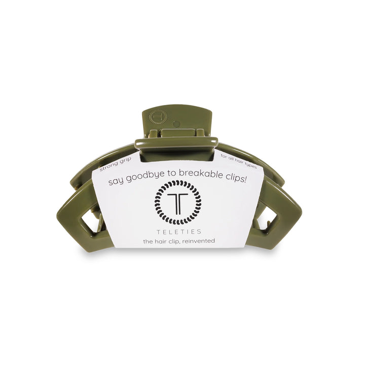 Olive TELETIES Open Claw Clip