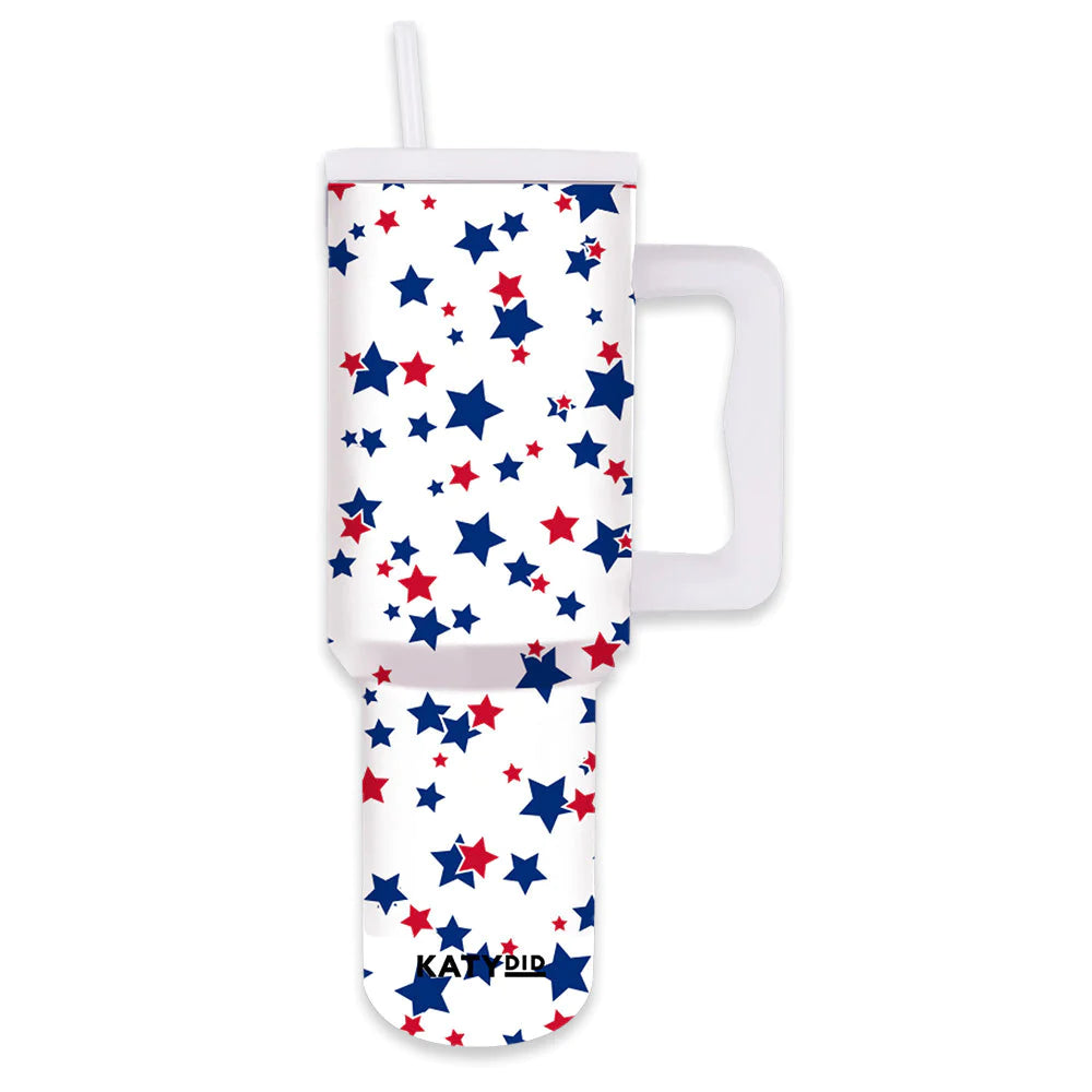 Red, White, Blue Tumbler w/ Handle