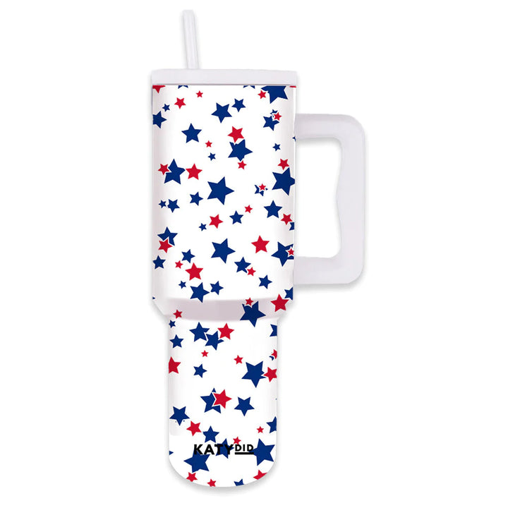 Red, White, Blue Tumbler w/ Handle