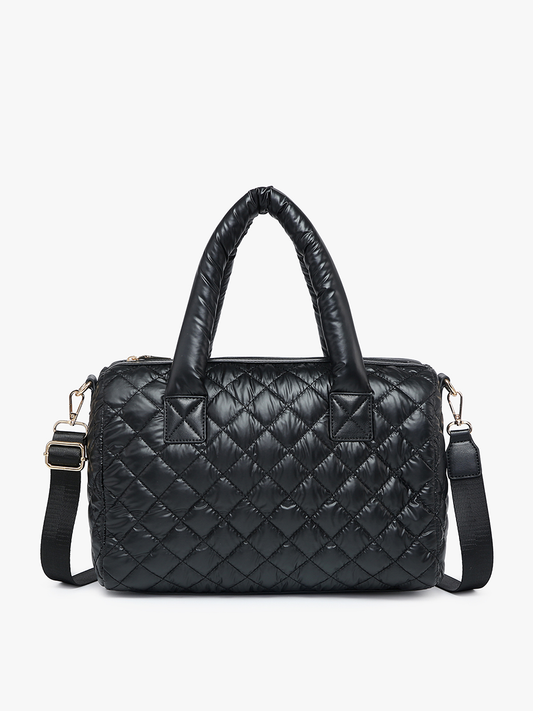 Trista Quilted Nylon Tote