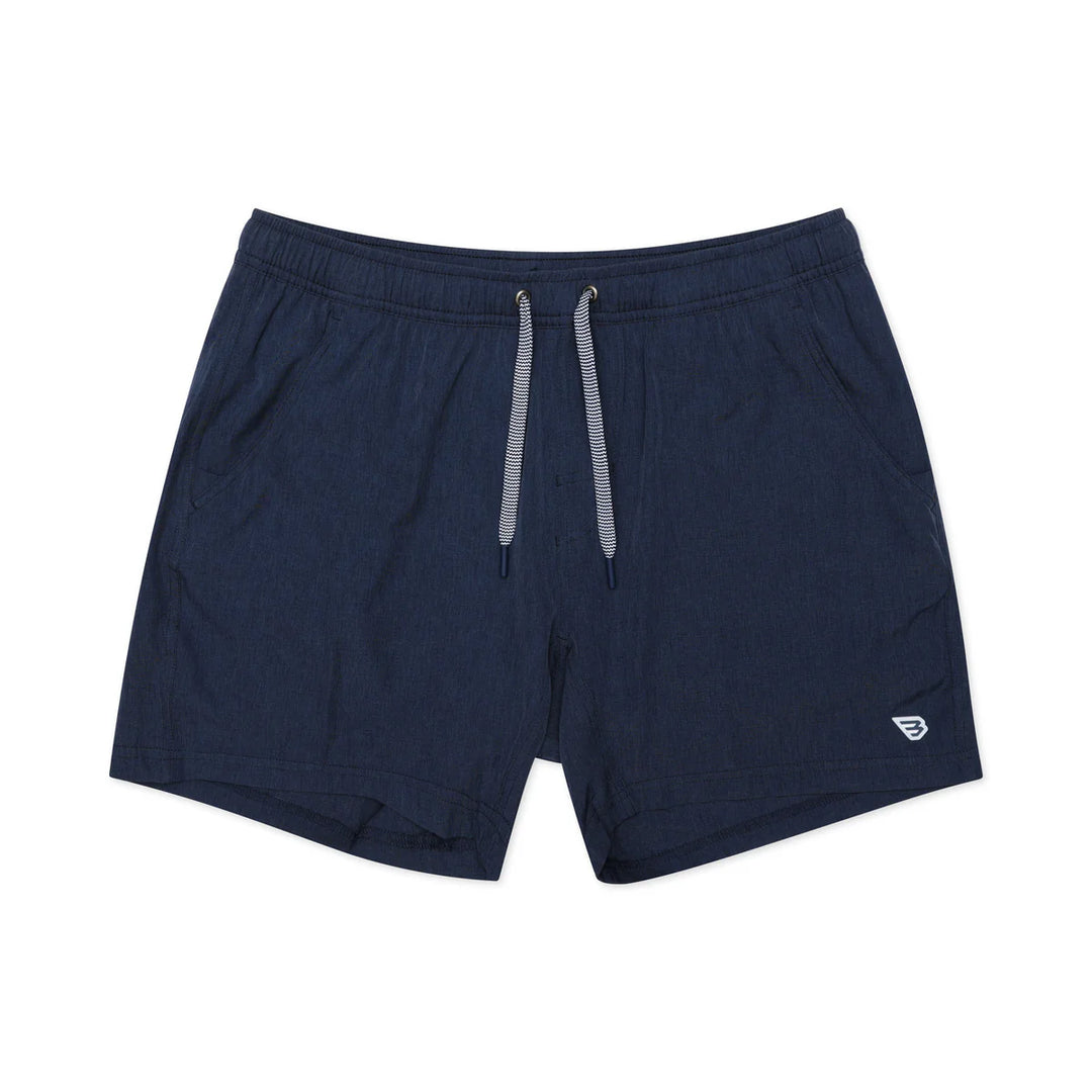 Athletic Short - Heather Navy - American Flag Liner