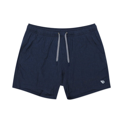 Athletic Short - Heather Navy - American Flag Liner
