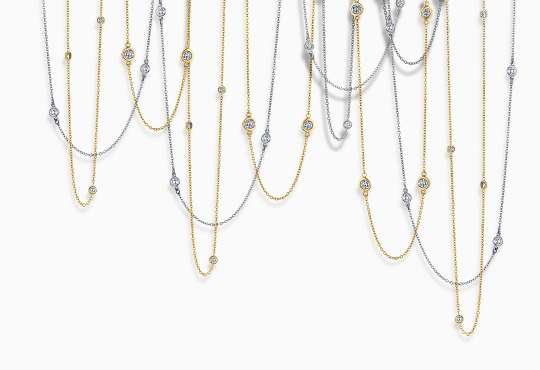 CZ By the Yard Necklace | Gold-Plated Station Necklace with Cubic Zirconia