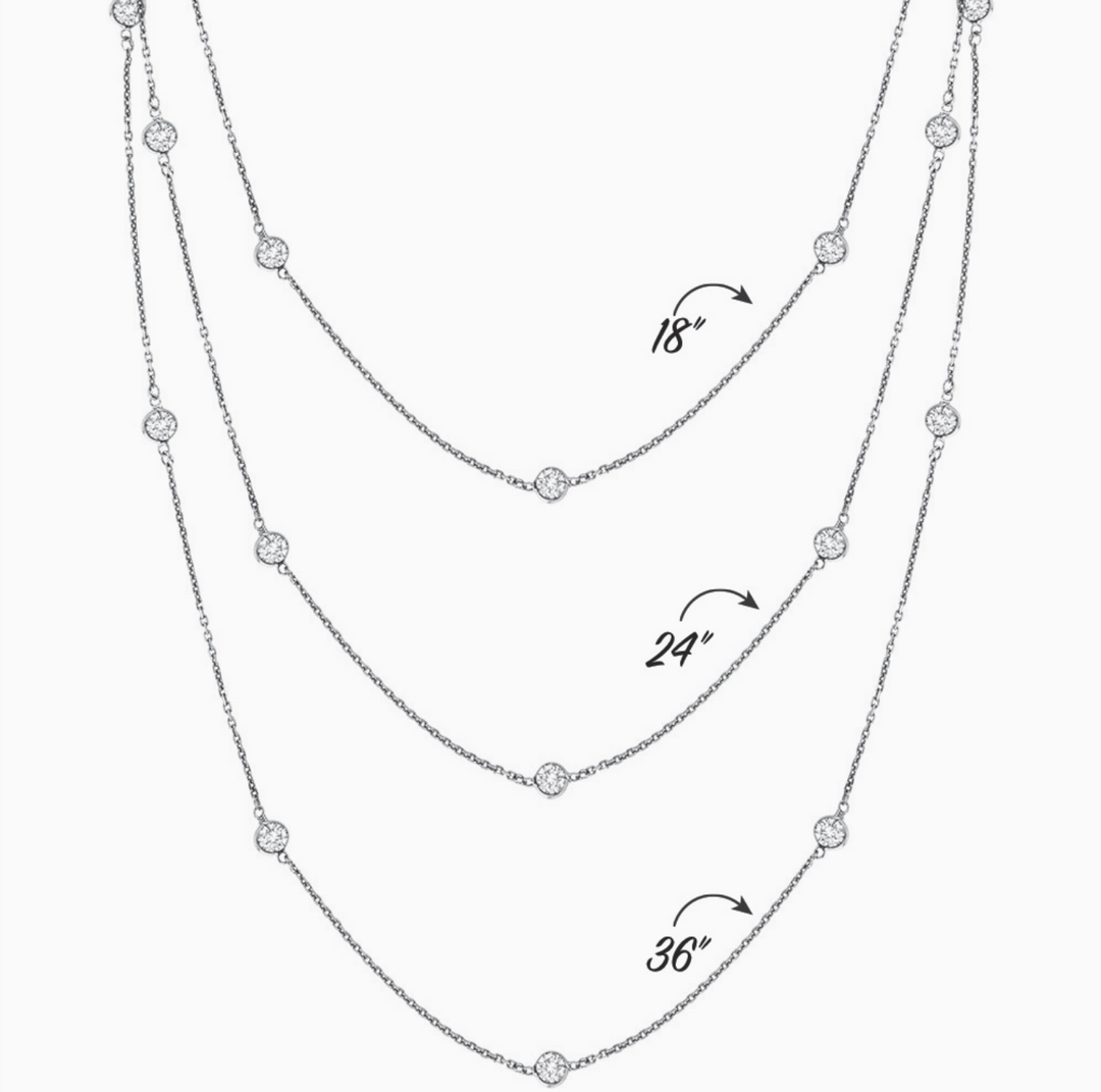 CZ By the Yard Necklace | Gold-Plated Station Necklace with Cubic Zirconia