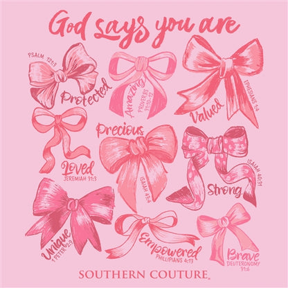 SC Comfort God Says You Are Bows