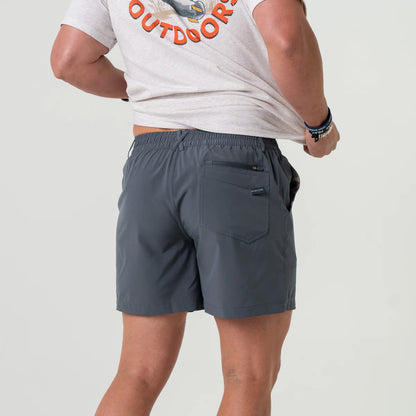 Everyday Short - River Rock Grey - Classic Deer Camo Pocket