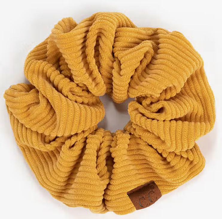 C.C Corduroy Solid Color Soft Scrunchie