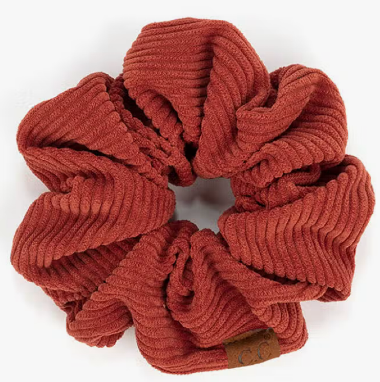 C.C Corduroy Solid Color Soft Scrunchie