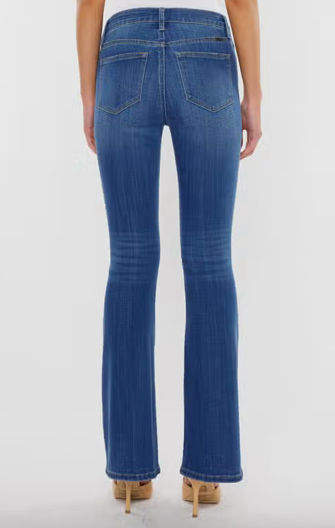 Arlet Petite Mid Rise Flare Jeans