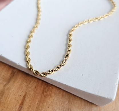 Luxe Gold Rope Chain Necklace