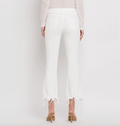 High Rise Cropped Flare Jeans
