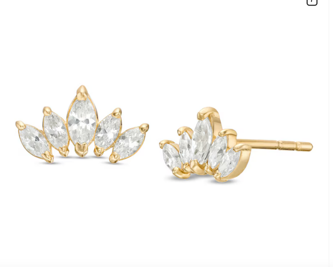 Raegan Crystal Marquise Studs