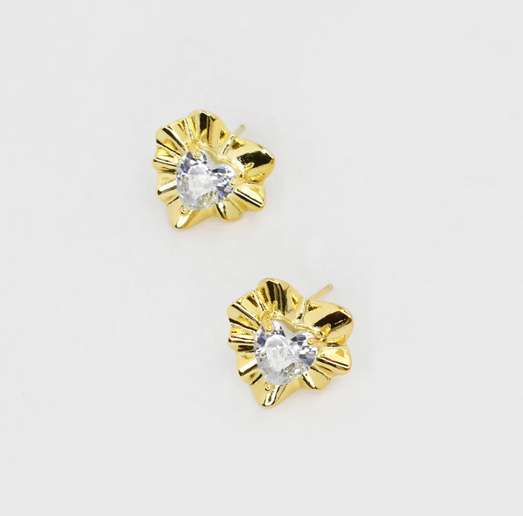 Heart Foil Studs