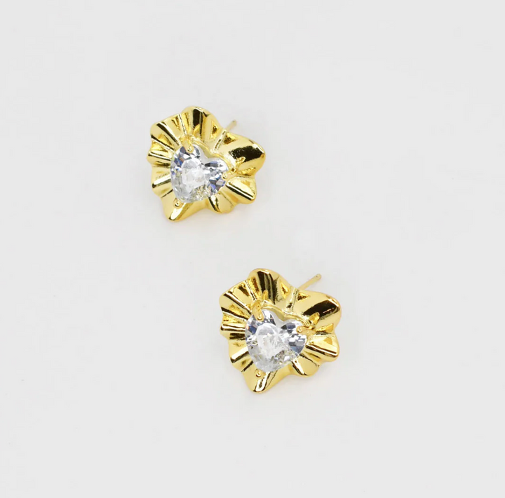 Heart Foil Studs