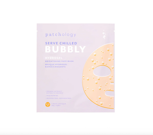 Patchology Bubbly face mask packaging on a white background