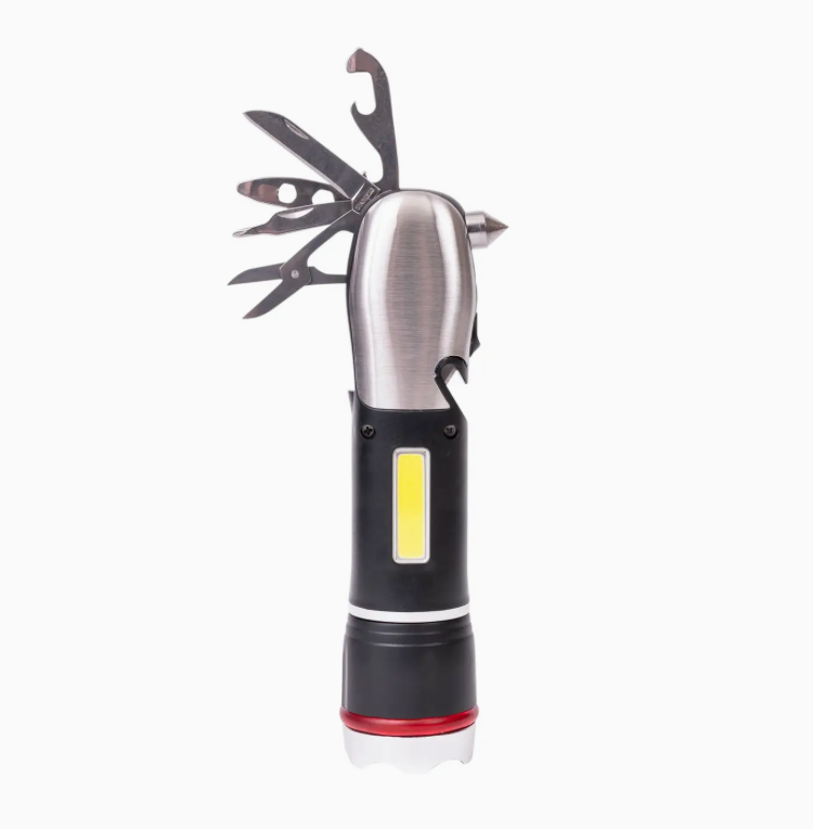 Glove Box Survival Tool &amp; Flashlight | 10-in-1 Car Emergency