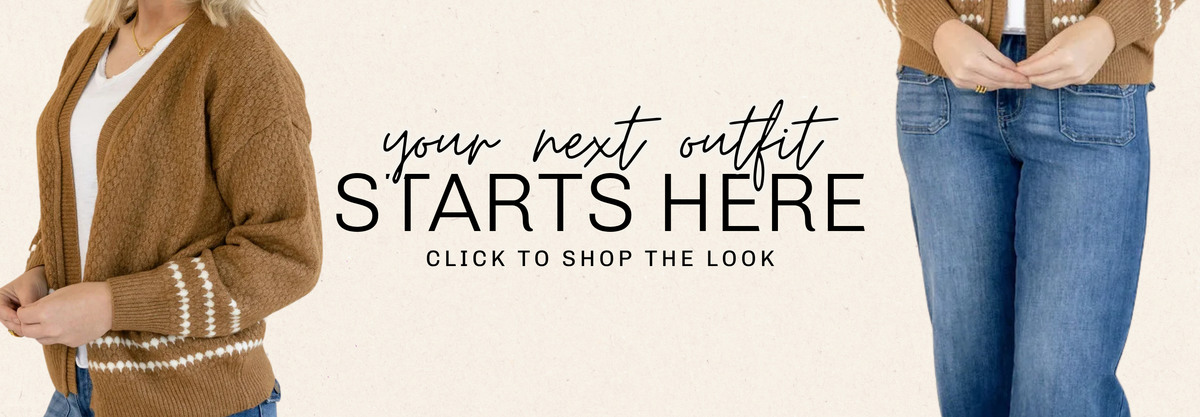 Your Next Outfit Starts Here Click to Shop the Look | Square 1 Boutique | Brent, AL
