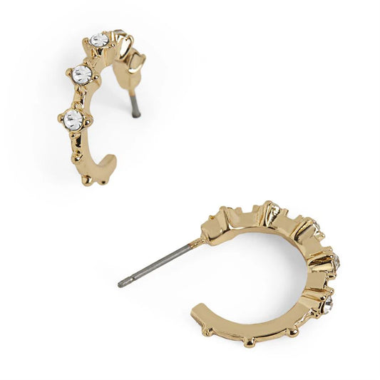 Jeweled Hoop Studs