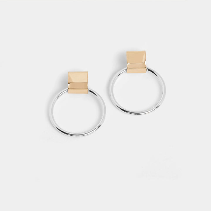 Whisper Mixed Metal Sleek Hoop