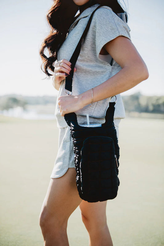 Quilted Water Bottle Carrier Bag