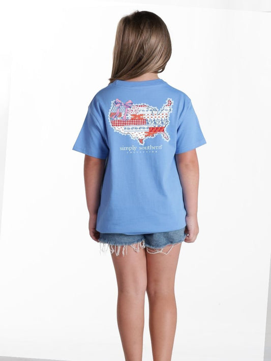Youth USA Patchwork Tee