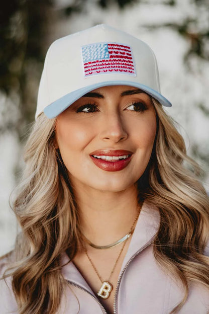 American Flag Vintage Hat