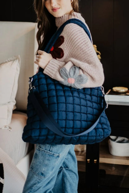 Rectangular Quilted Puffer Tote