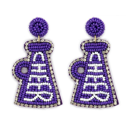 Seed Bead Cheer Dangle Earring