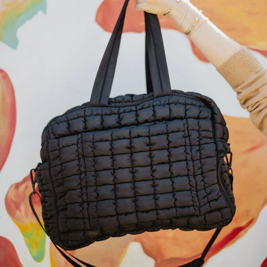 Quilted Duffel Weekender Bag