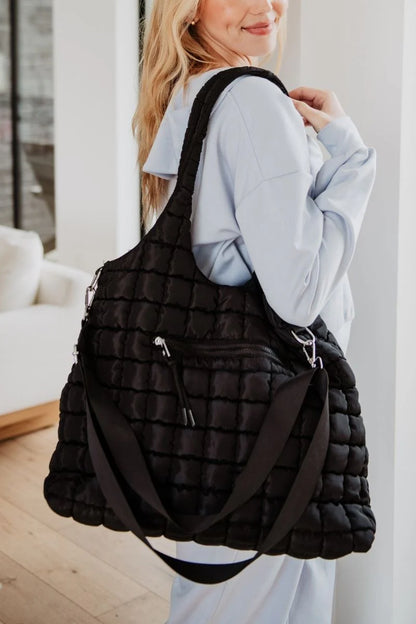 Rectangular Quilted Puffer Tote