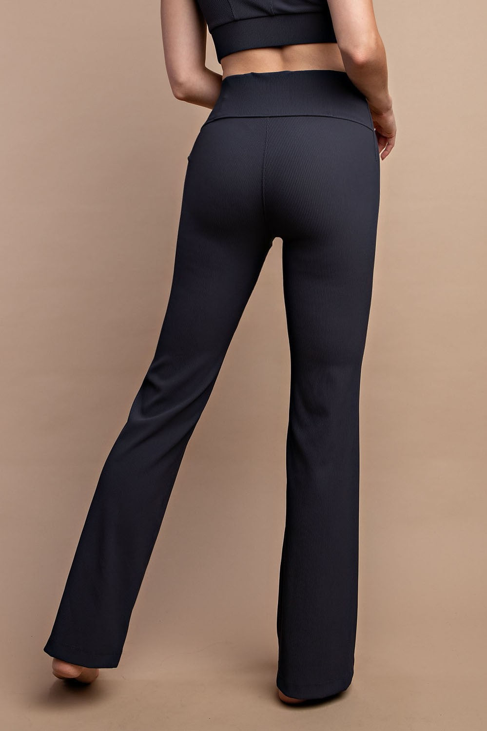 Brinley Nylon Rib Pintuck Leggings