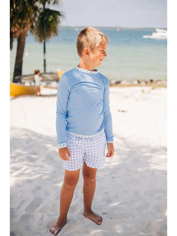 Blue Gingham - Rashguard