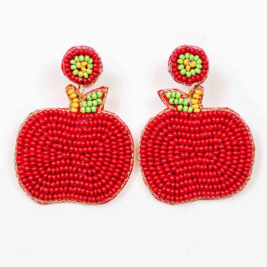 Apple Beaded Earrings