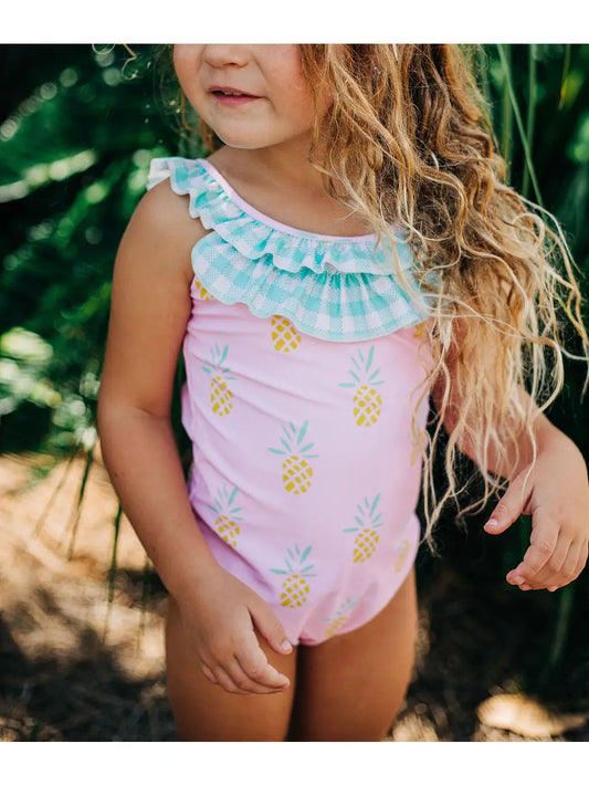 Pink Pineapple - Bow Back Swimsuit