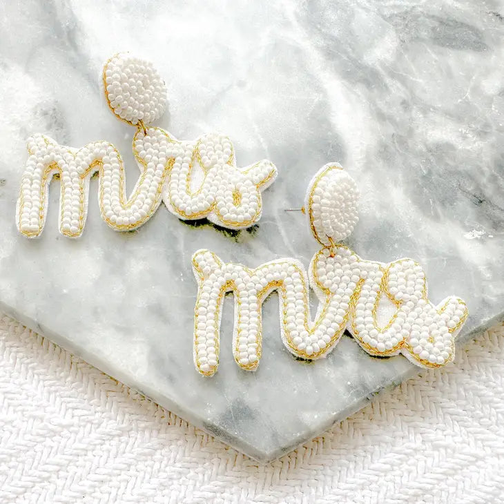 MRS Beaded Statement Earrings