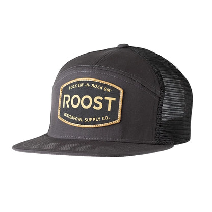 Roost 7 Panel Woven Logo Patch Hat