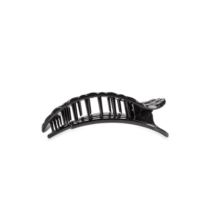 Jet Black Quilted Hair Clip