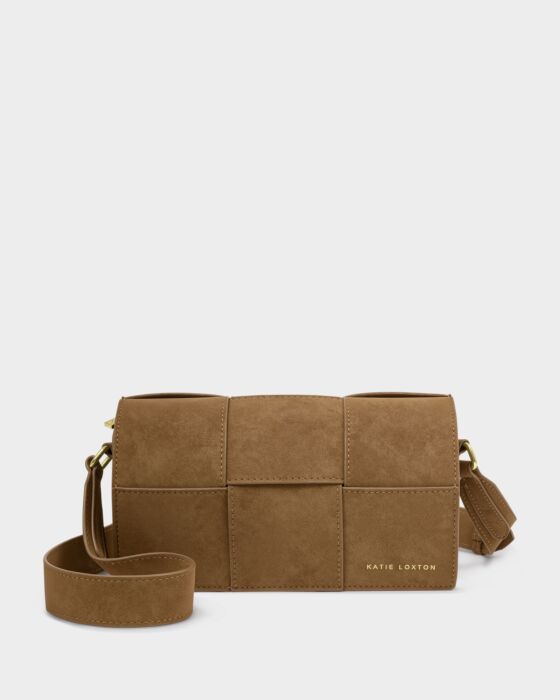 Taya Woven Suedette Crossbody Bag