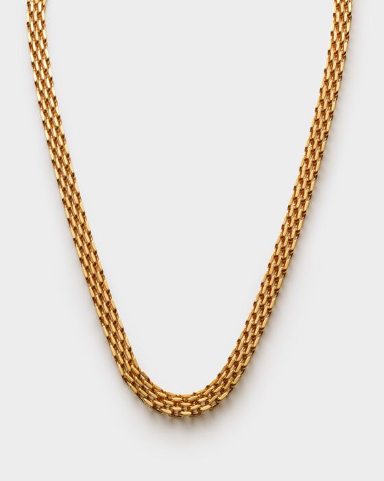 Braid Chain Gold Coated Necklace