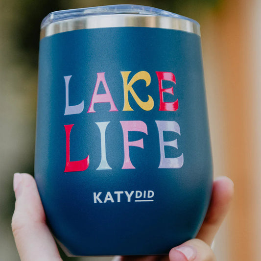 Lake Life Wine Tumbler Cup