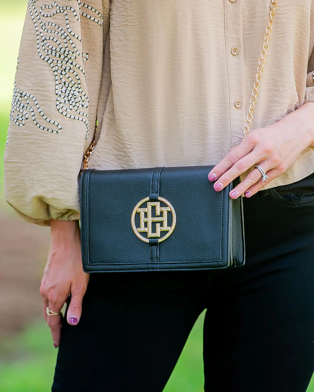 Cecilia Circle Logo Handbag