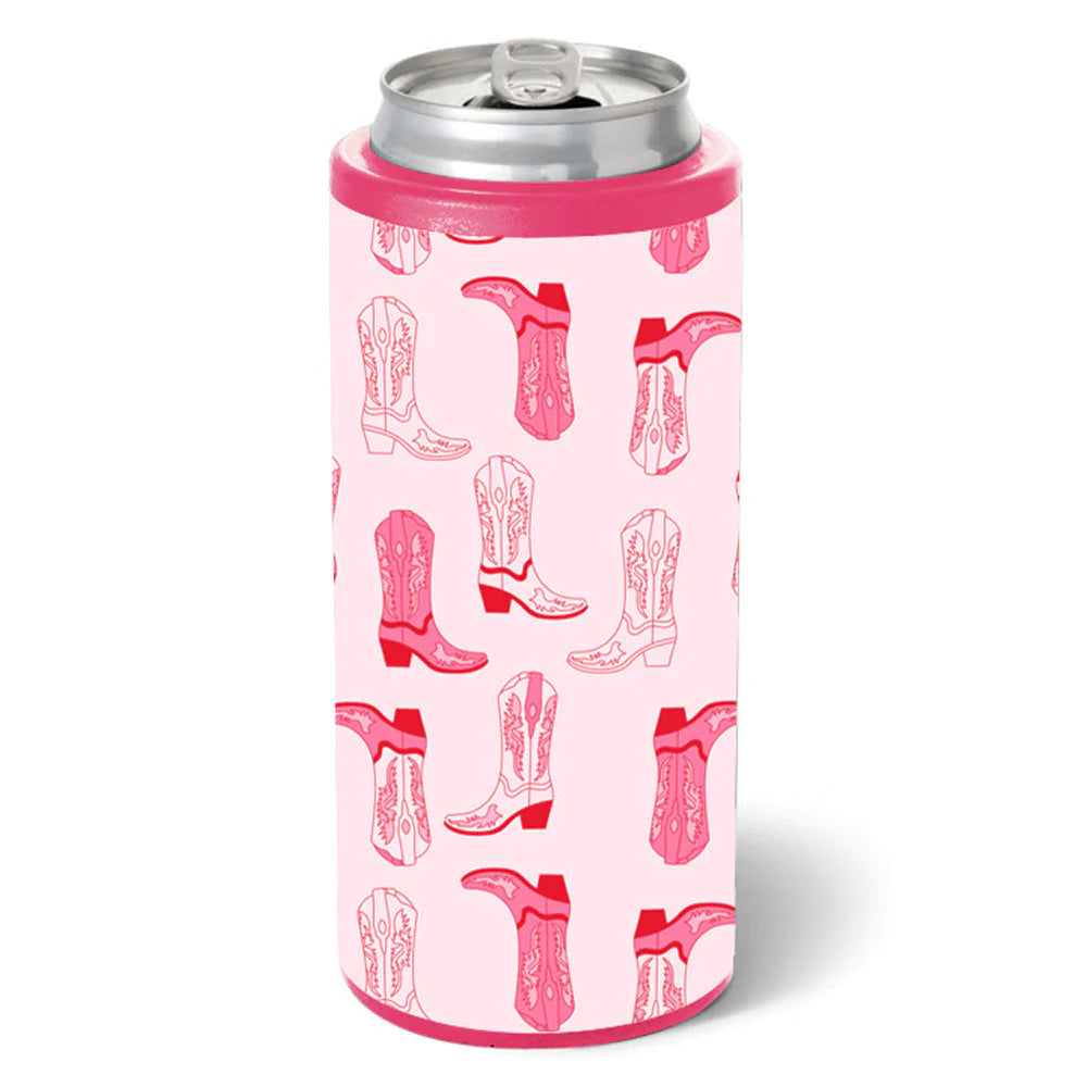 Light Pink Western Boots Slim Can Cooler