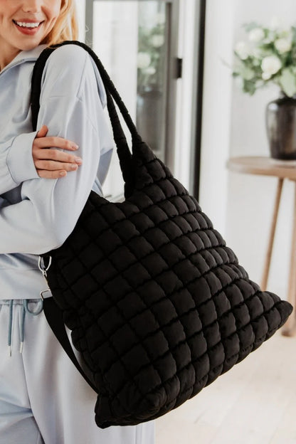 Rectangular Quilted Puffer Tote