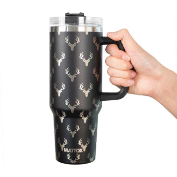 Metalic/Black Deer Tumbler Cup