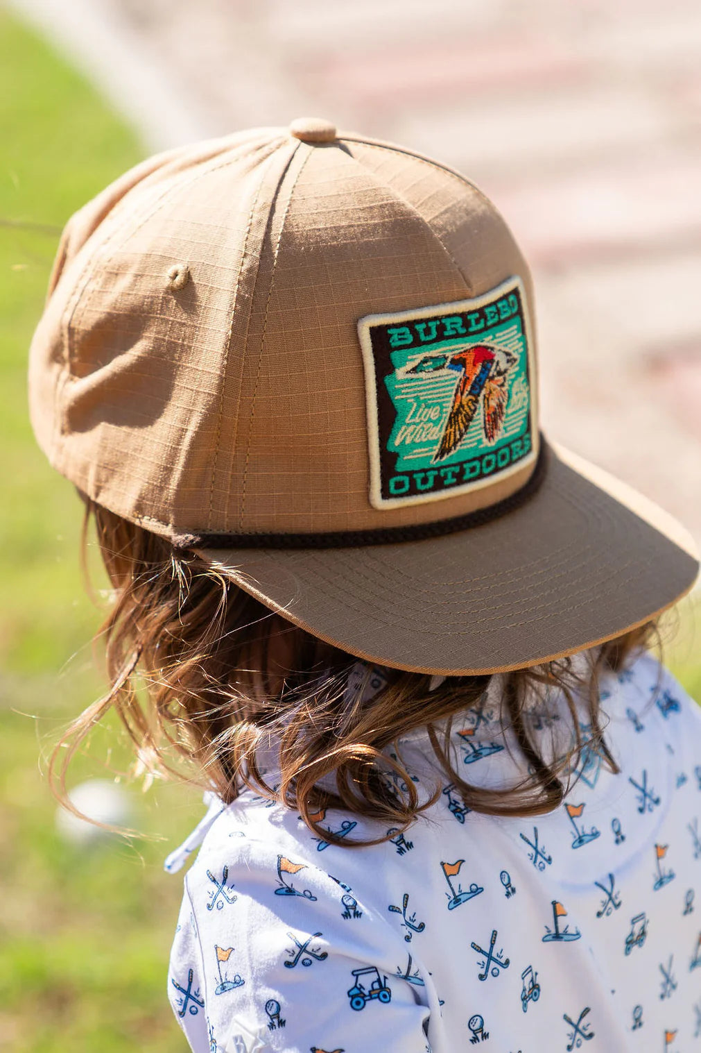 Youth Green Head Patch Hat
