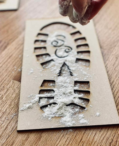 Santa Footprints Stencil