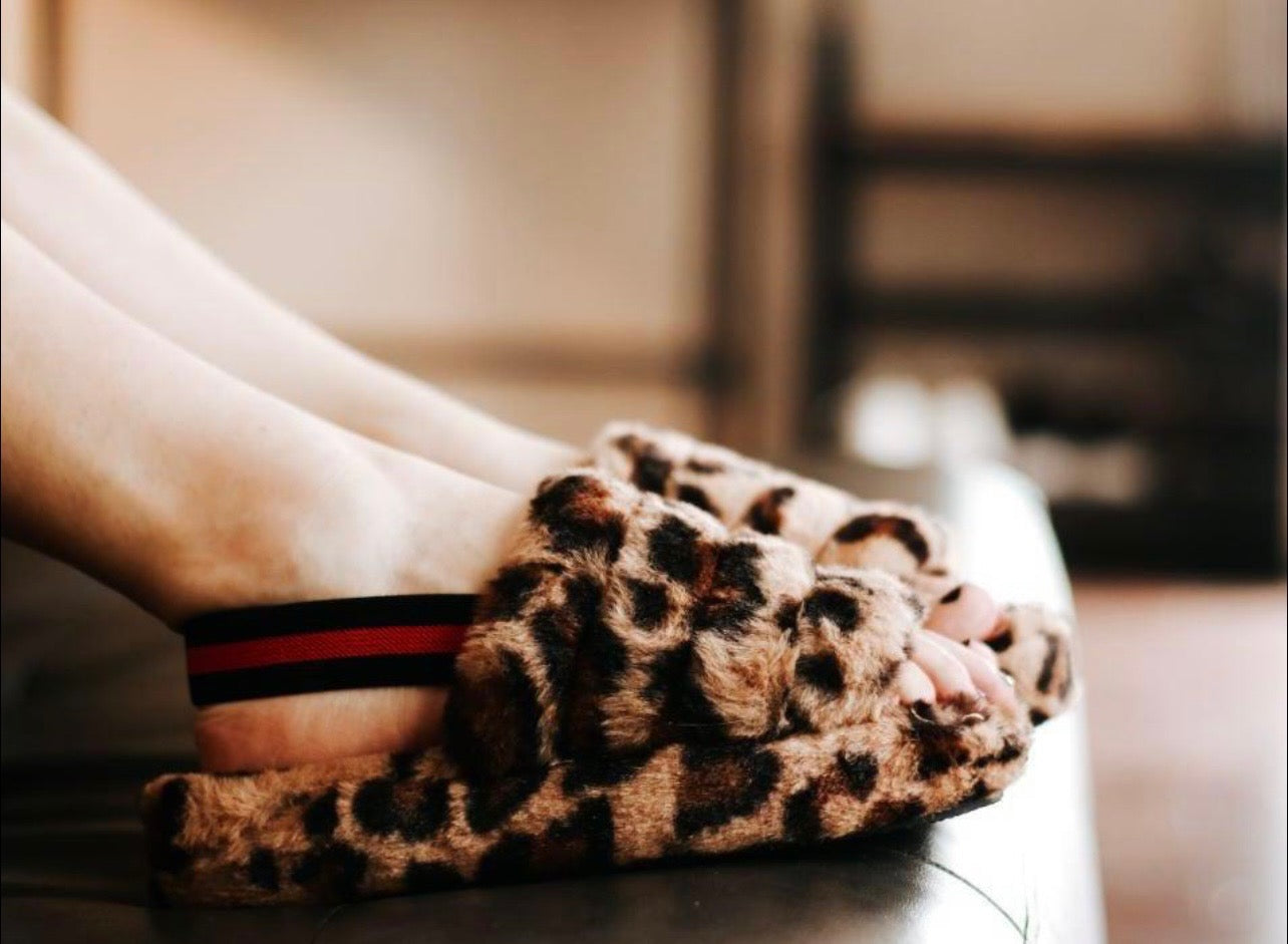 Lounging in My Leopard Slippers